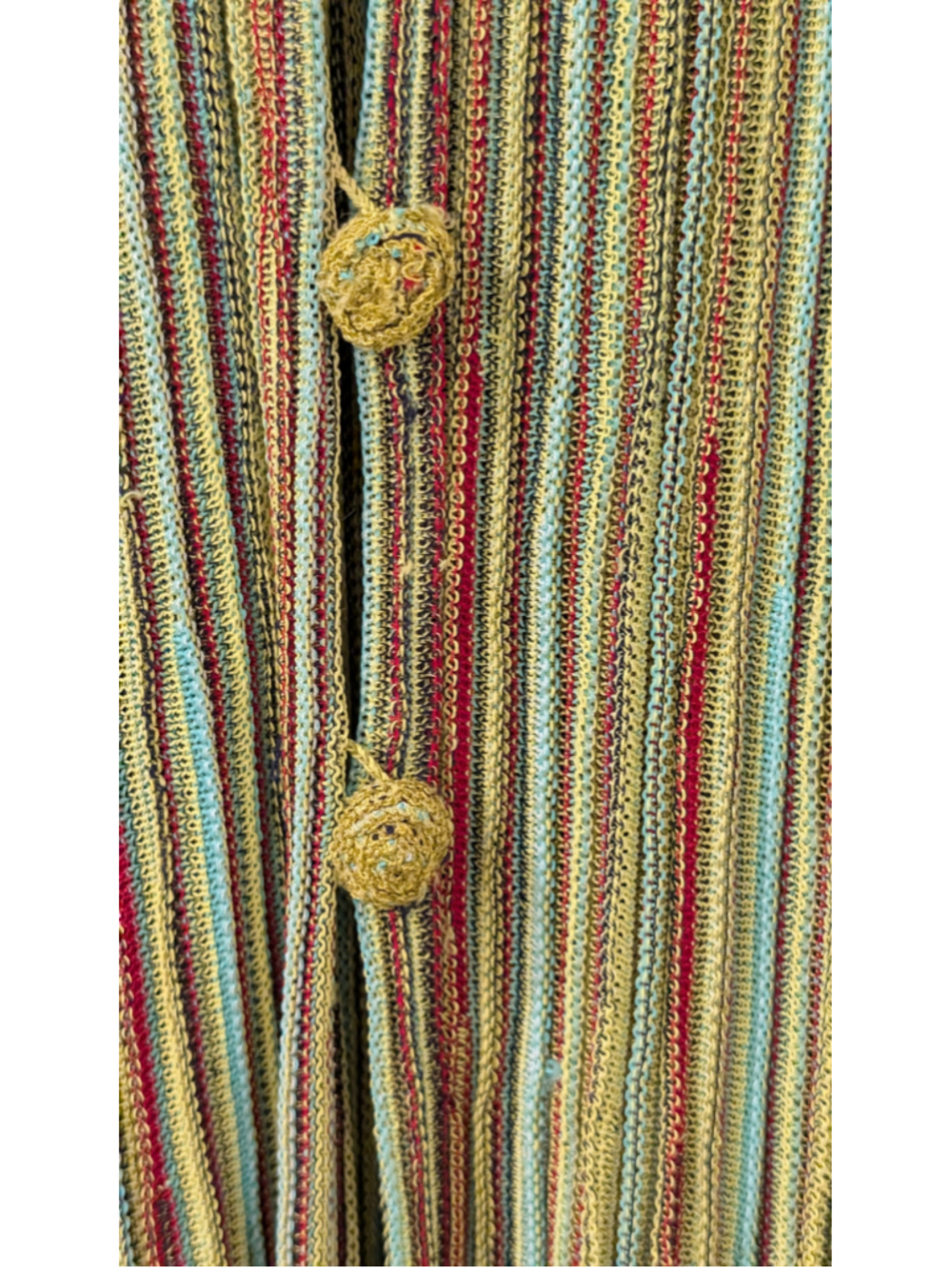 Women's Fisun Striped Knit swim cover up in Yellow and Red - Picture 5 of 11